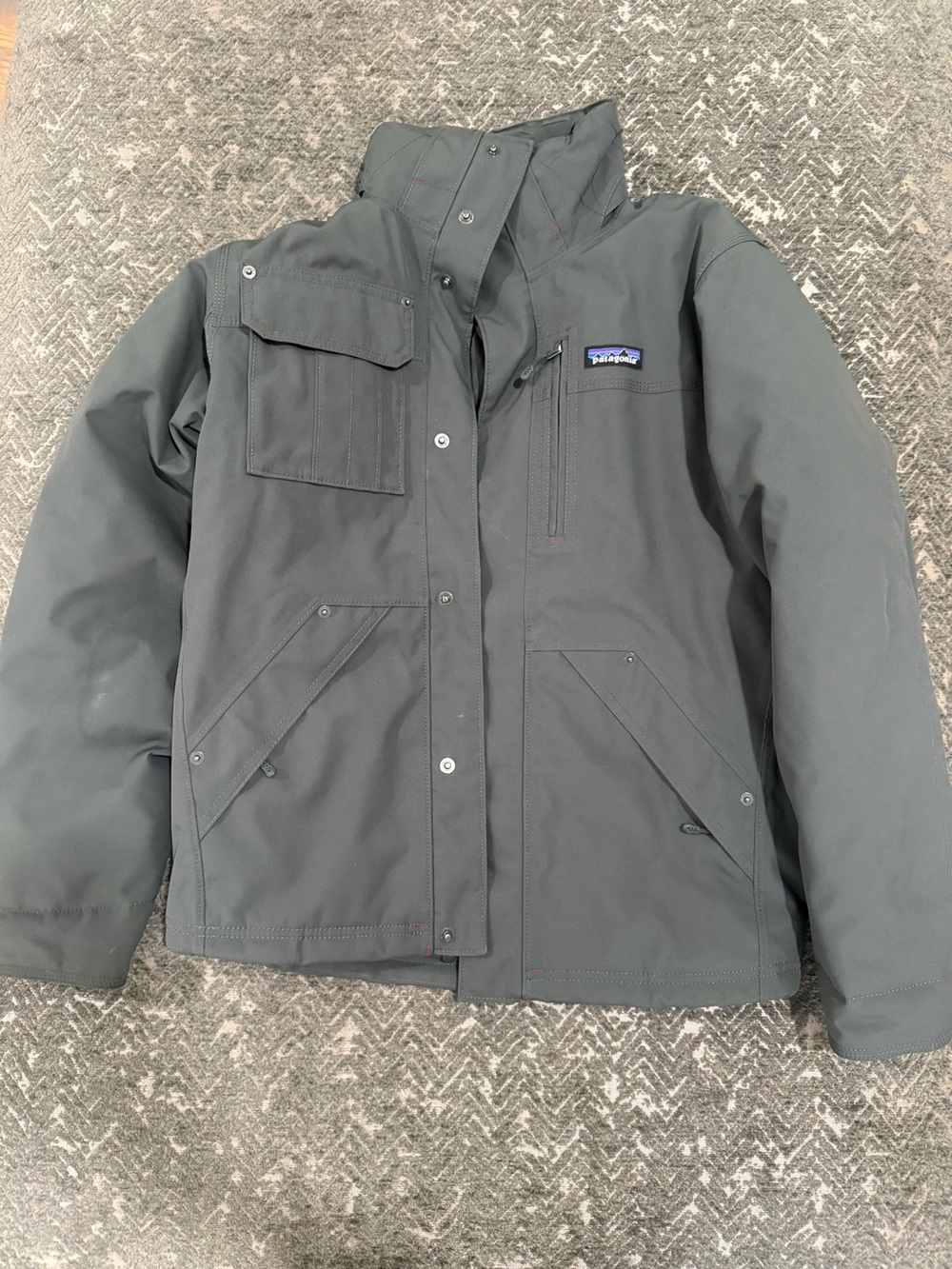 Patagonia Wanaka Down Jacket H2No Forge Grey Men’s XS Waterproof